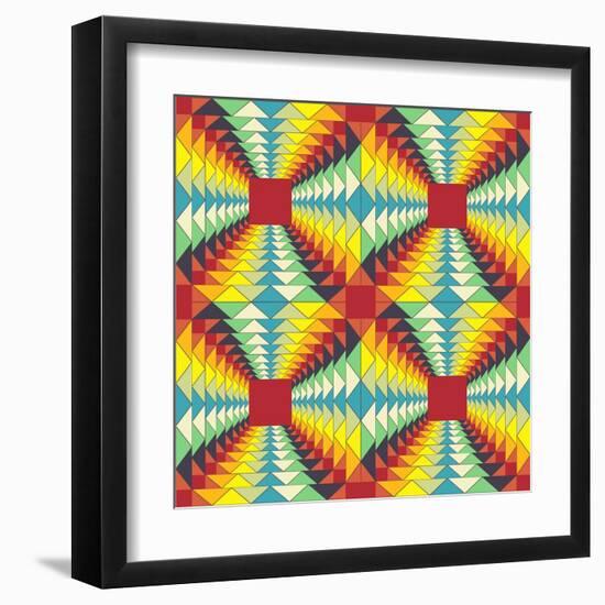 Geometric Pattern: Fractal Illusion-Little_cuckoo-Framed Art Print