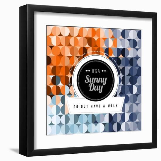 Geometric Pattern Sunny Day-awseiwei-Framed Art Print