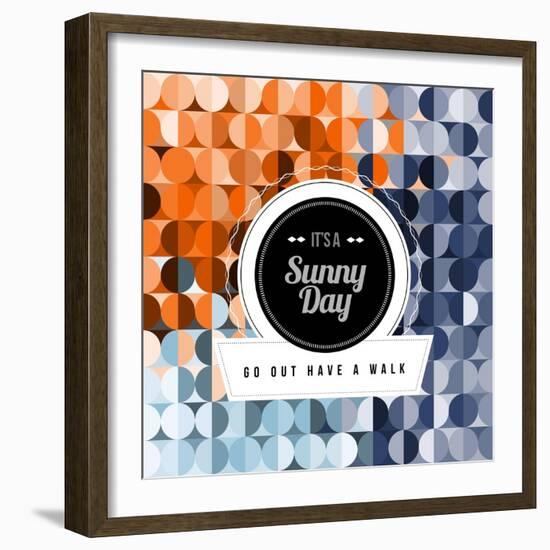 Geometric Pattern Sunny Day-awseiwei-Framed Art Print