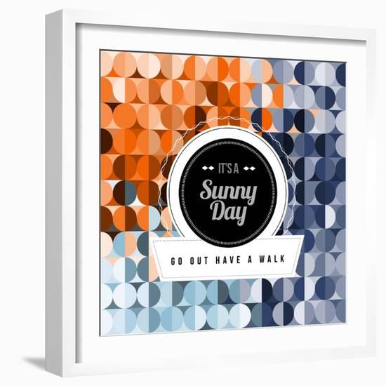 Geometric Pattern Sunny Day-awseiwei-Framed Art Print