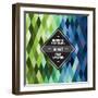 Geometric Pattern Time Wasted-awseiwei-Framed Art Print