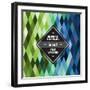 Geometric Pattern Time Wasted-awseiwei-Framed Art Print