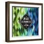 Geometric Pattern Time Wasted-awseiwei-Framed Art Print