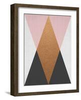 Geometric Pink Bronze-LILA X LOLA-Framed Art Print