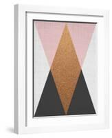 Geometric Pink Bronze-LILA X LOLA-Framed Art Print