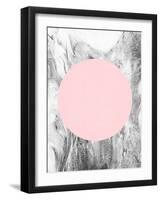 Geometric Pink Grey-LILA X LOLA-Framed Art Print