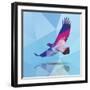 Geometric Polygonal Eagle, Pattern Design, Vector Illustration-BlueLela-Framed Art Print