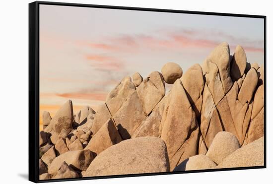 Geometric Rock Formation, Joshua Tree NP, California, USA-Jaynes Gallery-Framed Stretched Canvas