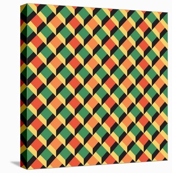 Geometric Seamless Pattern-Shonkar-Stretched Canvas