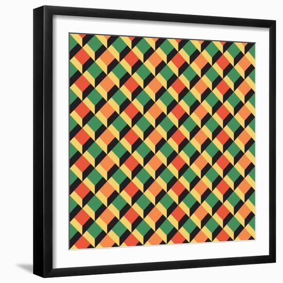 Geometric Seamless Pattern-Shonkar-Framed Premium Giclee Print