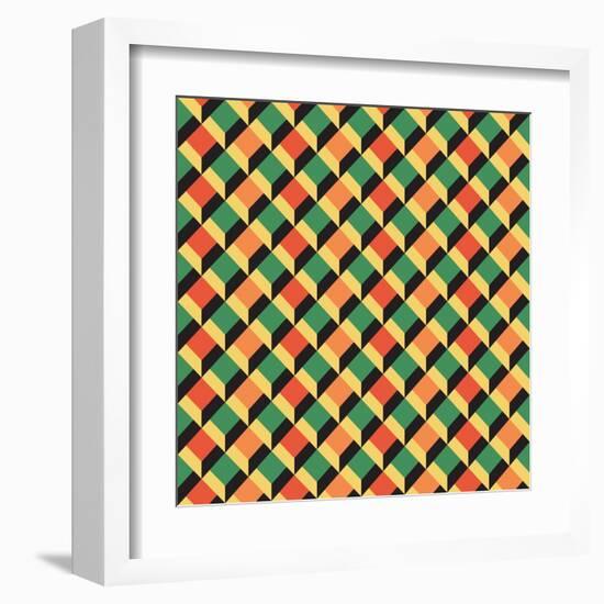 Geometric Seamless Pattern-Shonkar-Framed Art Print