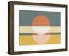 Geometric Sunrise I-Eline Isaksen-Framed Art Print