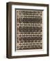 Geometric Tan and Black Patterns-null-Framed Art Print