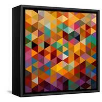 Geometric Triangle Pattern-cienpies-Framed Stretched Canvas