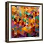 Geometric Triangle Pattern-cienpies-Framed Art Print