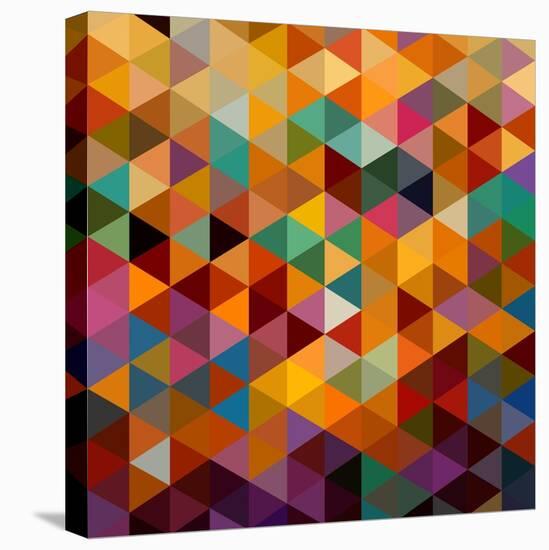 Geometric Triangle Pattern-cienpies-Stretched Canvas