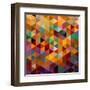 Geometric Triangle Pattern-cienpies-Framed Art Print