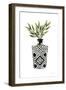 Geometric Vases III Green-Mercedes Lopez Charro-Framed Art Print