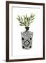 Geometric Vases III Green-Mercedes Lopez Charro-Framed Art Print