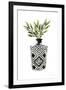 Geometric Vases III Green-Mercedes Lopez Charro-Framed Art Print