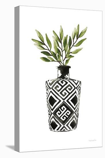 Geometric Vases III Green-Mercedes Lopez Charro-Stretched Canvas