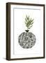 Geometric Vases IV Green-Mercedes Lopez Charro-Framed Art Print