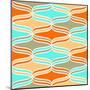 Geometric Wavy Lines Pattern-klivenkova-Mounted Art Print