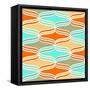 Geometric Wavy Lines Pattern-klivenkova-Framed Stretched Canvas