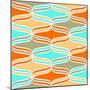 Geometric Wavy Lines Pattern-klivenkova-Mounted Art Print