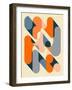 Geometrics 2-Jazzberry Blue-Framed Giclee Print