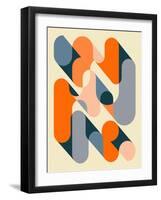 Geometrics 2-Jazzberry Blue-Framed Giclee Print