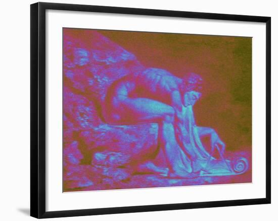 Geometrist: Isaac Newton...Pix-Elated, 2014-Peter McClure-Framed Giclee Print