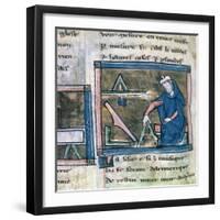 Geometry from a Collection of Scientific, Philosophical and Poetic Writings, French, 13th Century-null-Framed Giclee Print