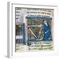 Geometry from a Collection of Scientific, Philosophical and Poetic Writings, French, 13th Century-null-Framed Giclee Print