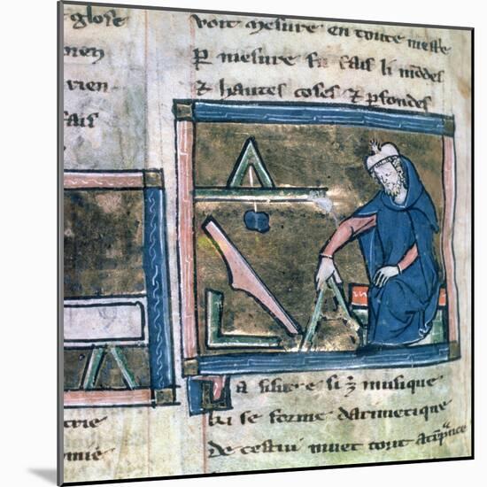 Geometry from a Collection of Scientific, Philosophical and Poetic Writings, French, 13th Century-null-Mounted Giclee Print