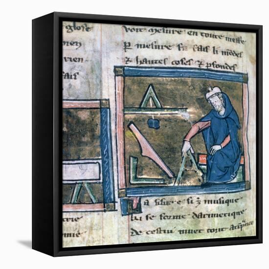 Geometry from a Collection of Scientific, Philosophical and Poetic Writings, French, 13th Century-null-Framed Stretched Canvas