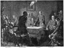 Discussing the Surrender of France after the Battle of Sedan, Franco-Prussian War, 1870-Georg Bleibtreu-Laminated Giclee Print