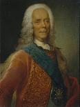Portrait of Prince Vasili Vladimirovich Dolgorukov (1667-174), before 1746-Georg-Christoph Grooth-Framed Giclee Print