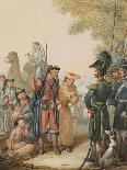 Russian Cossacks and a Supplicant-Georg Emanuel Opitz-Giclee Print