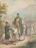 Emir Bechir Shihab II, Ruler of the Lebanon, Rendering Homage to Ibrahim Pasha, before St Jean-Georg Emanuel Opitz-Giclee Print