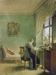 Woman Embroidering-Georg Friedrich Kersting-Giclee Print