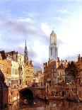 Utrecht with the Oudegracht, 1827-Georg Gillis Van Haanen-Mounted Giclee Print