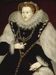 Portrait of Elizabeth I-Georg Gower-Framed Stretched Canvas