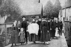 A Baptismal Procession, Black Forest, Germany, 1922-Georg Haeckel-Giclee Print