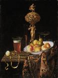 A Still Life of Fruit with a Nautilus Cup on a Draped Ledge-Georg Hinz-Giclee Print