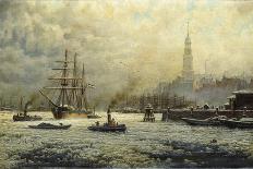 The Port of Hamburg, 1893-Georg Schmitz-Stretched Canvas