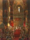 The Metropolitan Genuflects at the Coronation Ceremony of Tsar Alexander II, Moscow, 1856-Georg Wilhelm Timm-Stretched Canvas