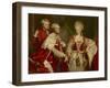 George, 2nd Earl Harcourt, His Wife Elizabeth, and Brother William, 1780-Sir Joshua Reynolds-Framed Giclee Print