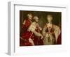 George, 2nd Earl Harcourt, His Wife Elizabeth, and Brother William, 1780-Sir Joshua Reynolds-Framed Giclee Print