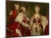 George, 2nd Earl Harcourt, His Wife Elizabeth, and Brother William, 1780-Sir Joshua Reynolds-Mounted Giclee Print